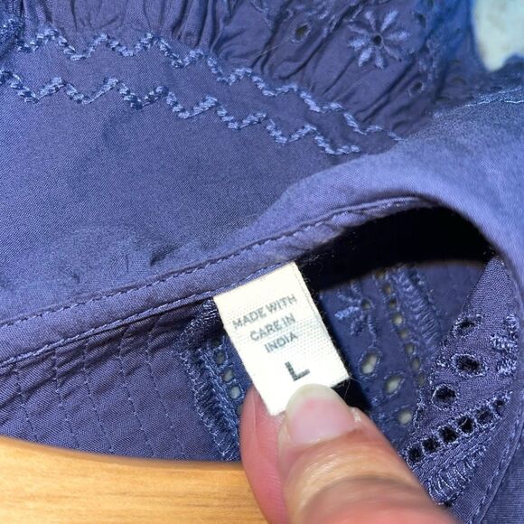 Doen Nerona Shirt Dress Atlantic Blue Edwardian Victorian Romantic Large NWT - Picture 9 of 13